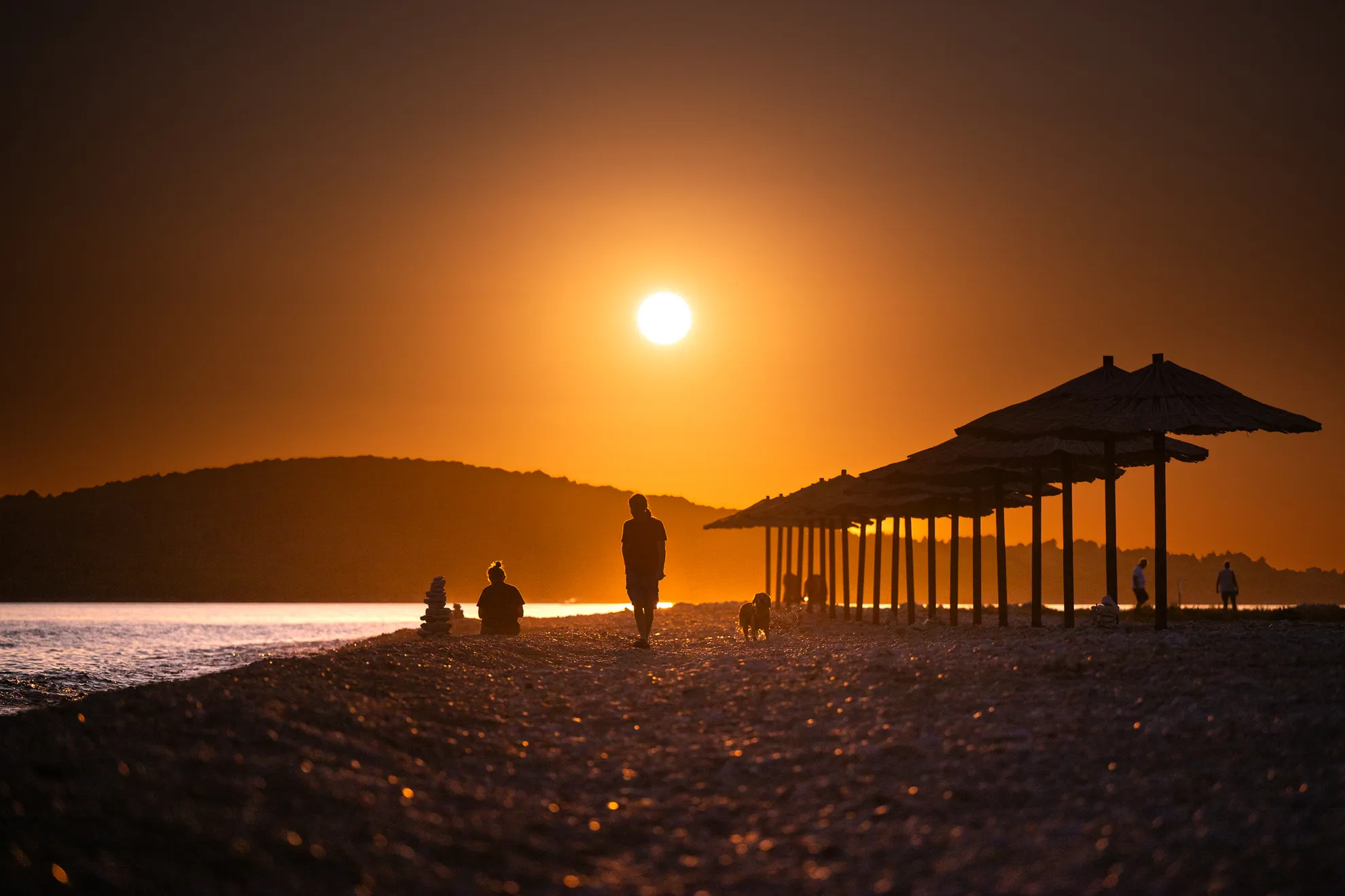 Beach at Night at Camping Resort Sibenik