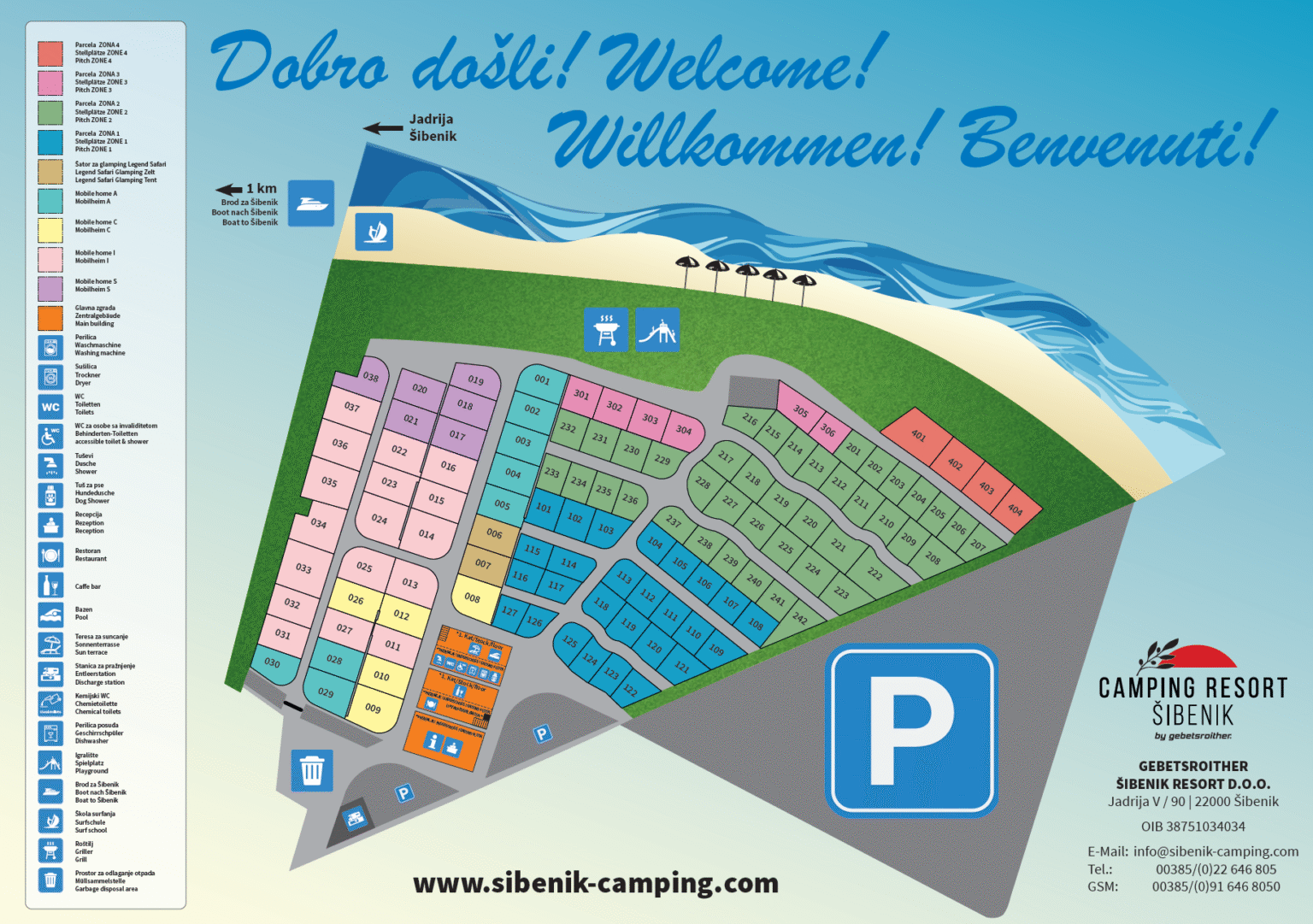 Map of Camping Resort Sibenik