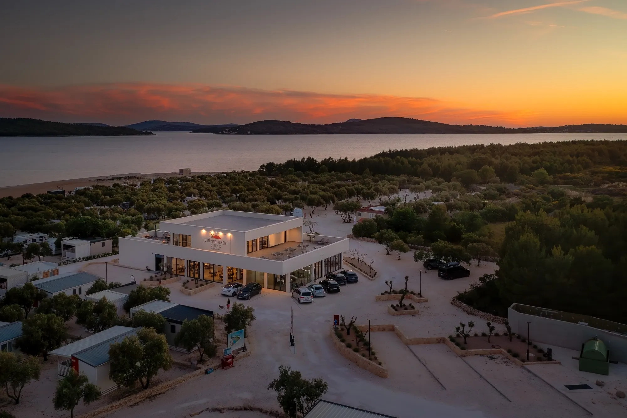 Drohnenaufnahme vom Camping Resort Sibenik